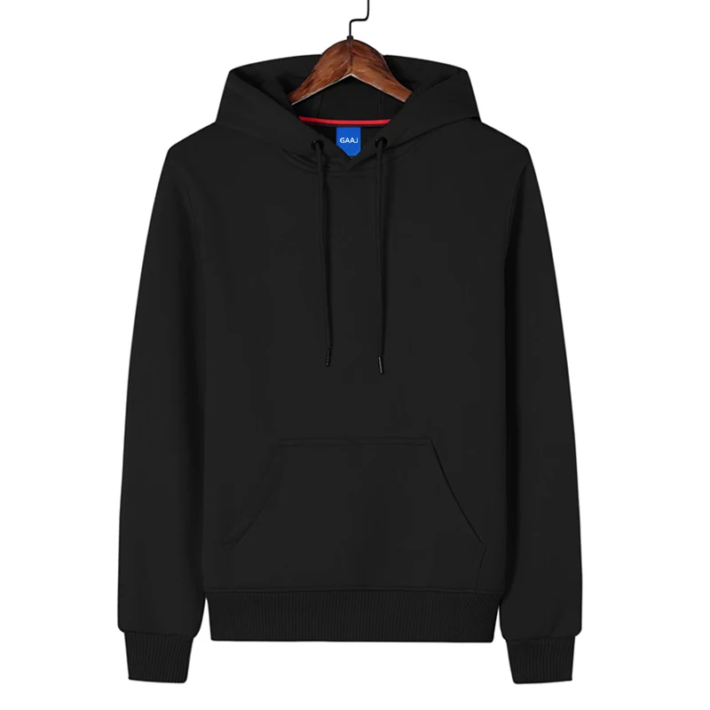 GAAJ Hoodie Premium 100% Cotton 450g Heavyweight Warm Thick Fleece Winter Solid Coat Casual Hood Sweatshirt Men Women Clothes