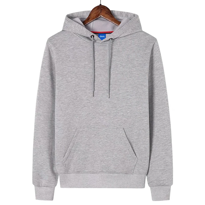 GAAJ Hoodie Premium 100% Cotton 450g Heavyweight Warm Thick Fleece Winter Solid Coat Casual Hood Sweatshirt Men Women Clothes