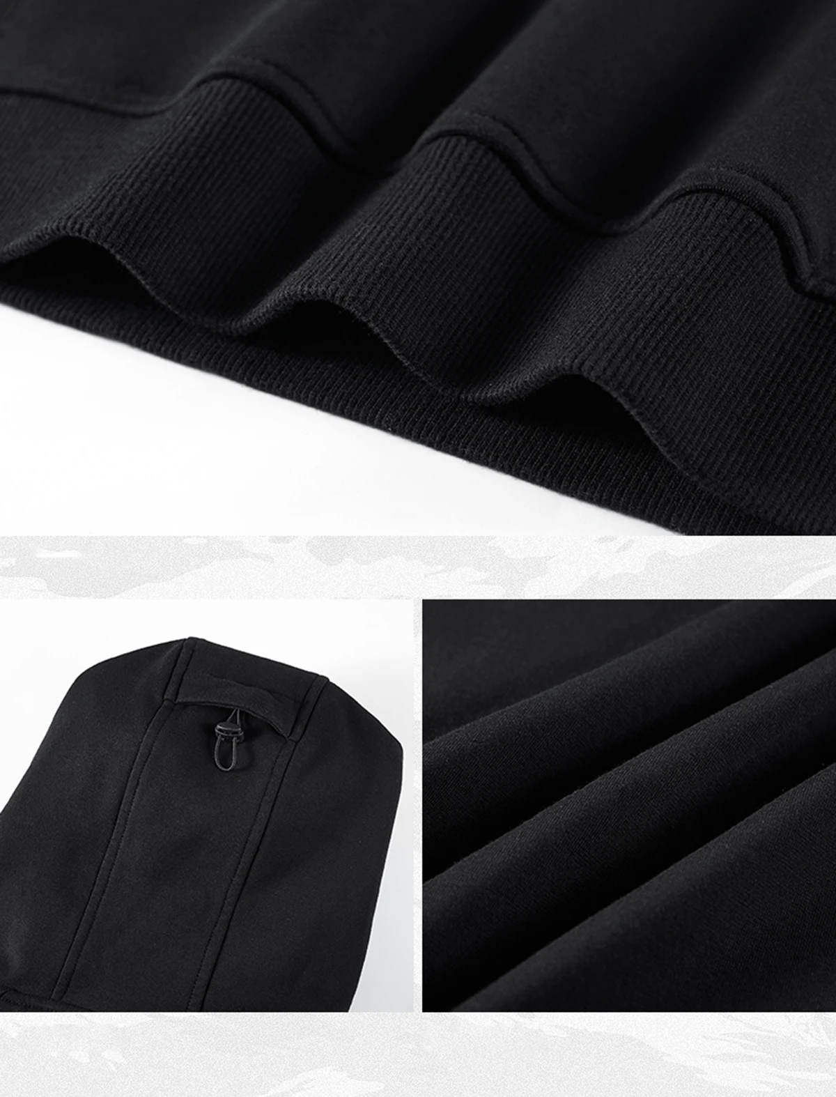 Men's Techwear Zip Up Hoodies Dark Souls Cyberpunk Sweatshirts High Neck Mask Windproof Pullovers Dark Black Cargo Tops