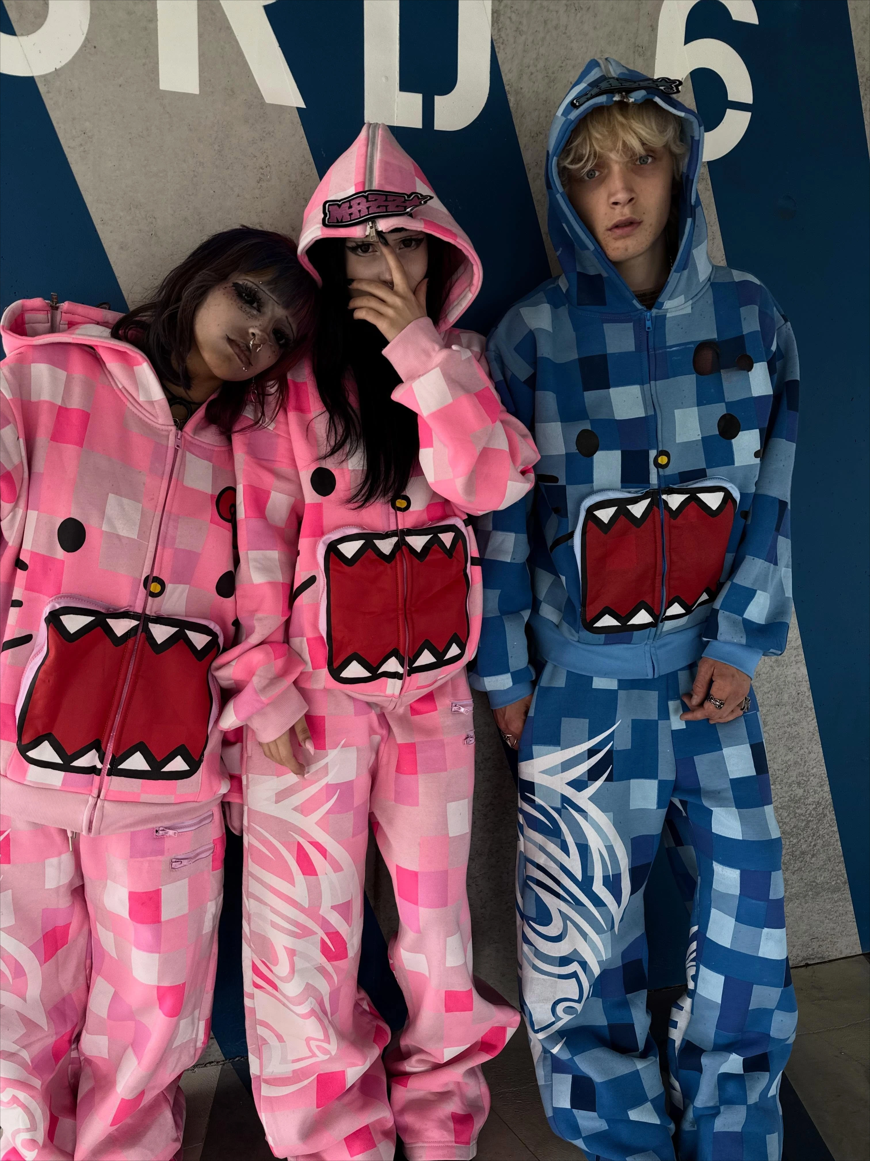 Y2k Retro Men Women Zipper Hoodie Harajuku Hip Hop Cartoon Cat Print Camo Hoodies Couple Casual Loose Outdoor Sweatshirt Clothes