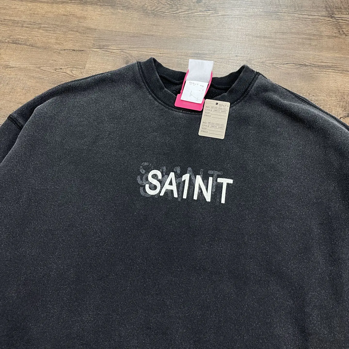 Yao Fashion Saint OF Michael 25SS Loose Logo Print Oversize Baggy Vintage Retro Pullover Streetwear Unisex Sweatshirt For Men