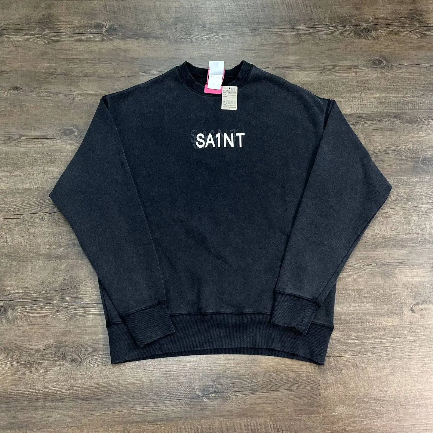 Yao Fashion Saint OF Michael 25SS Loose Logo Print Oversize Baggy Vintage Retro Pullover Streetwear Unisex Sweatshirt For Men