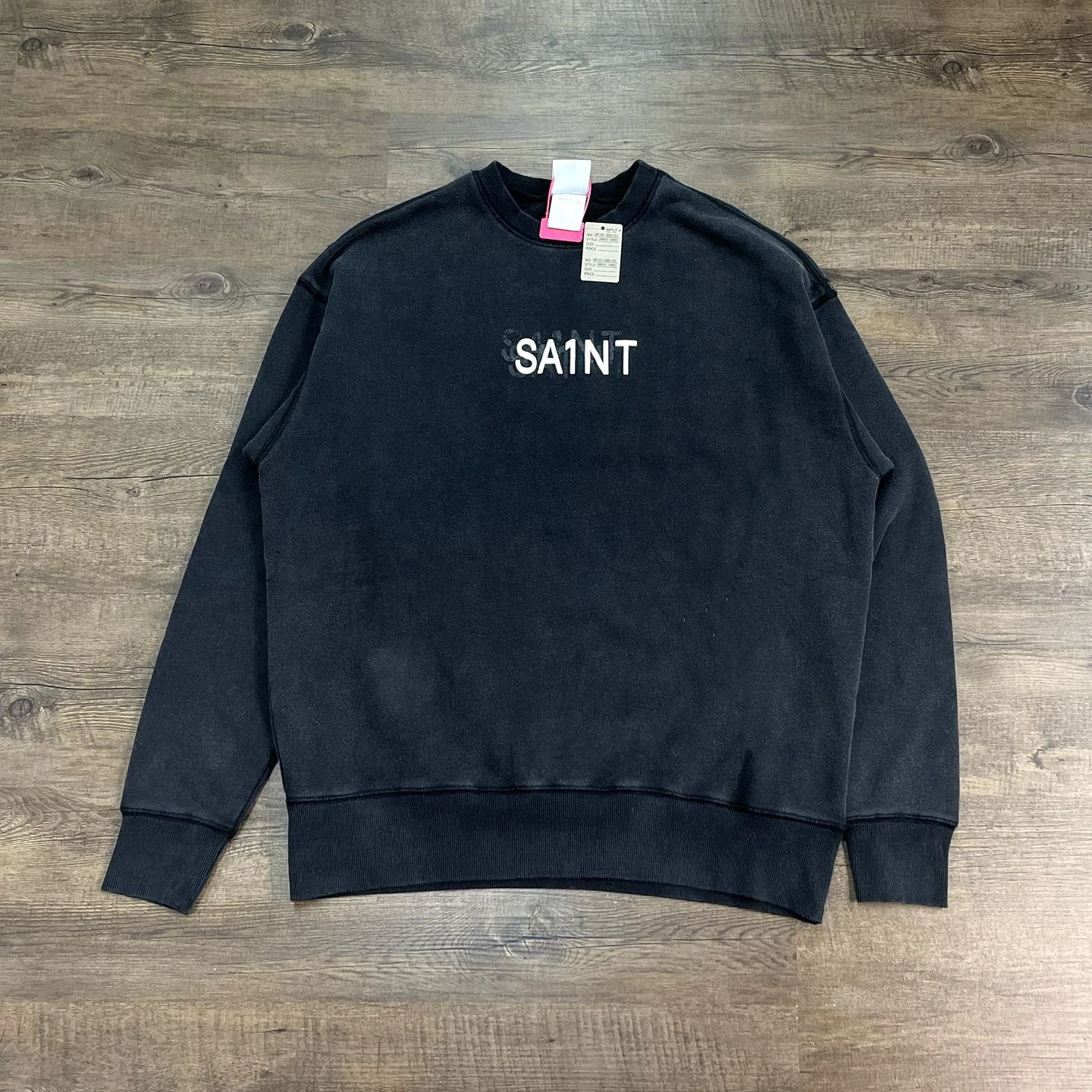Yao Fashion Saint OF Michael 25SS Loose Logo Print Oversize Baggy Vintage Retro Pullover Streetwear Unisex Sweatshirt For Men