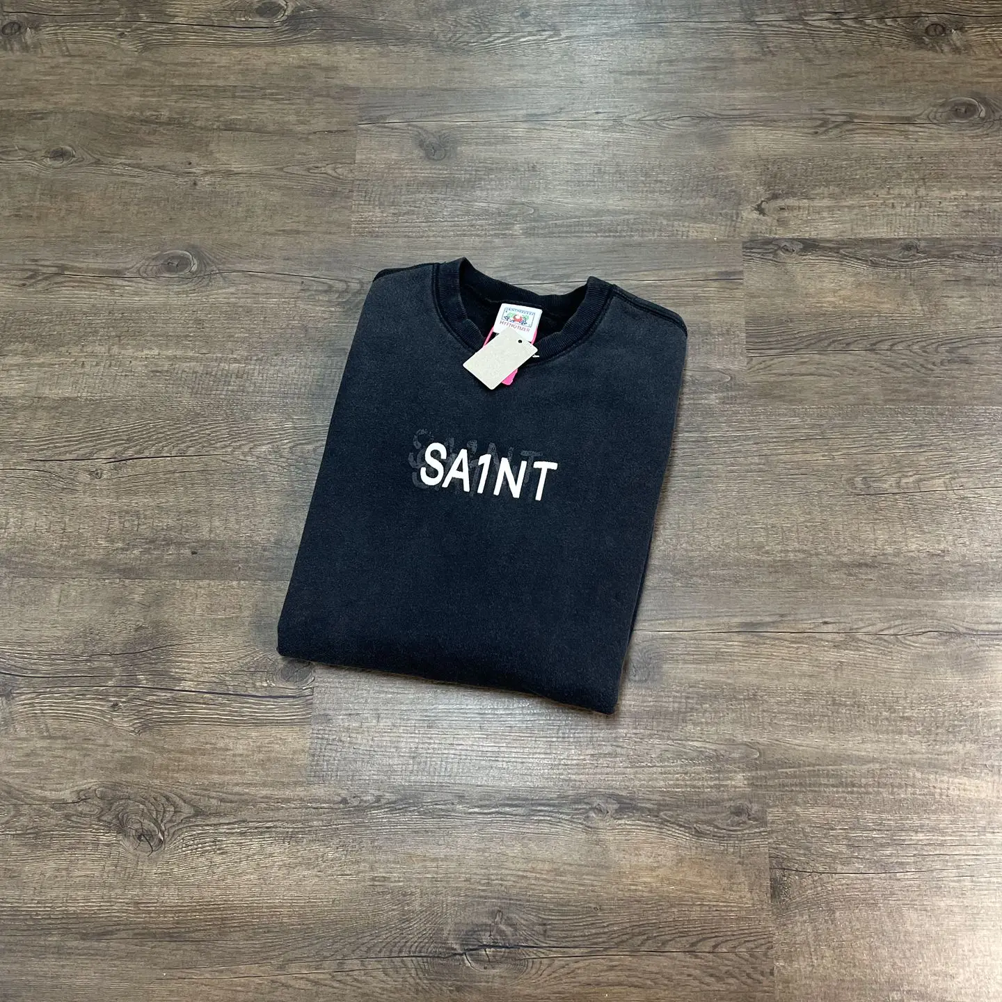 Yao Fashion Saint OF Michael 25SS Loose Logo Print Oversize Baggy Vintage Retro Pullover Streetwear Unisex Sweatshirt For Men
