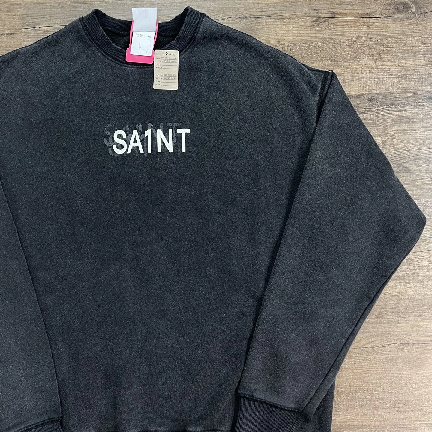 Yao Fashion Saint OF Michael 25SS Loose Logo Print Oversize Baggy Vintage Retro Pullover Streetwear Unisex Sweatshirt For Men