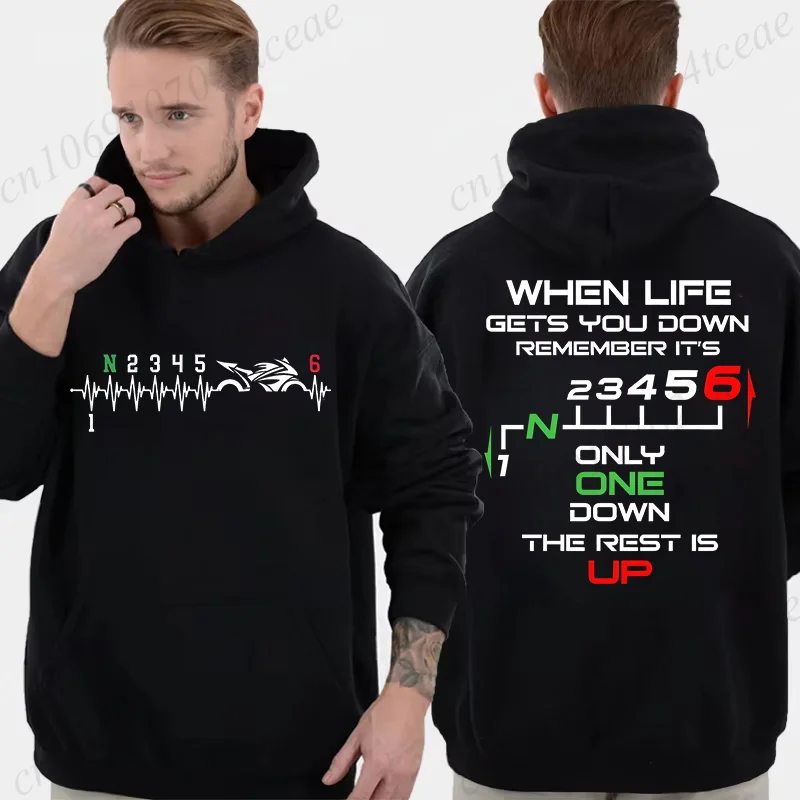 Electrobiker Velocidades Men's Hoodie Supermoto Hoodies Men Women Streetwear Pullover Harajuku Hoodies Motorcycle Gear Shift Top