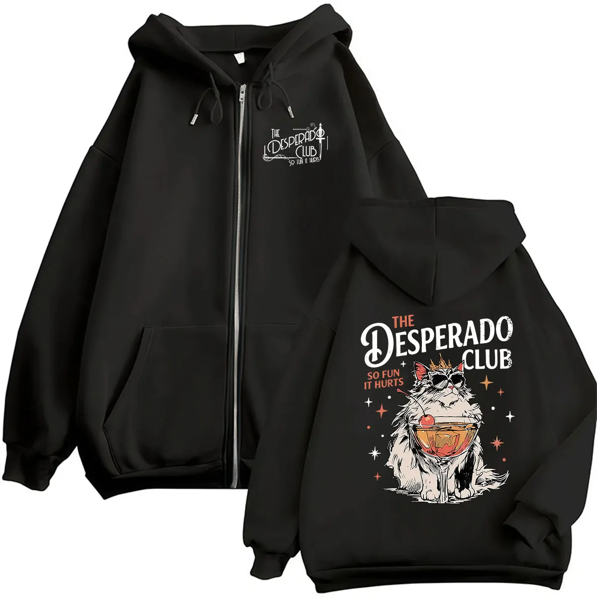 Game Dungeon Crawler Carl Princess Donut Zipper Hoodie Mama Needs A Night Off Cat Pullover Clothing Sweatshirts Men Women Coats