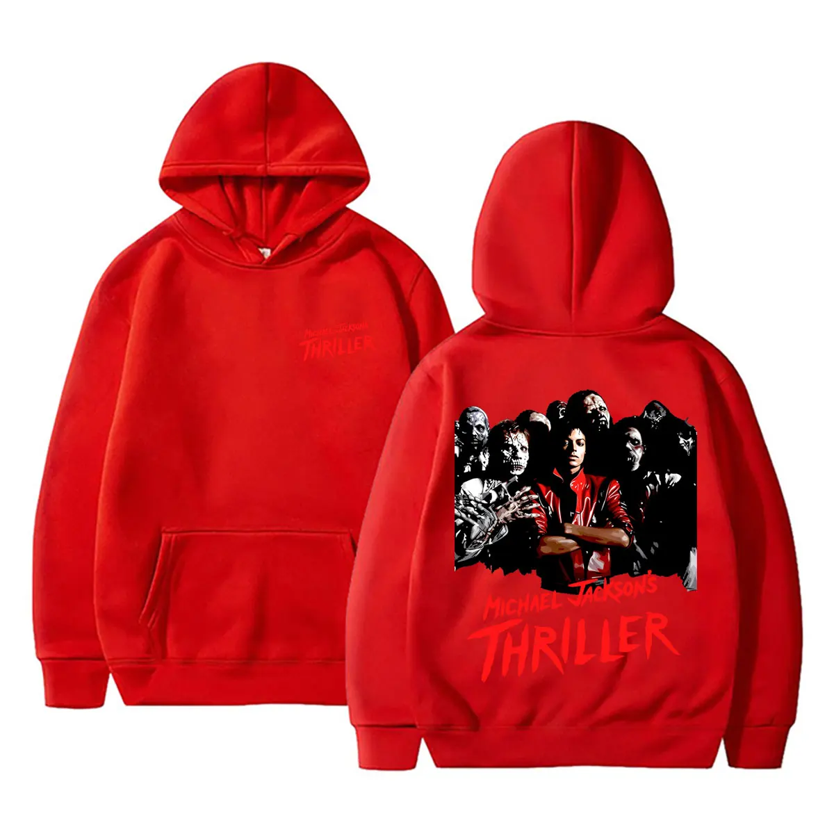 Classic Vintage Michael Jackson Thriller Hoodie Men Women Retro Gothic Rock Horror Sweatshirts Men's Punk Oversized Streetwear