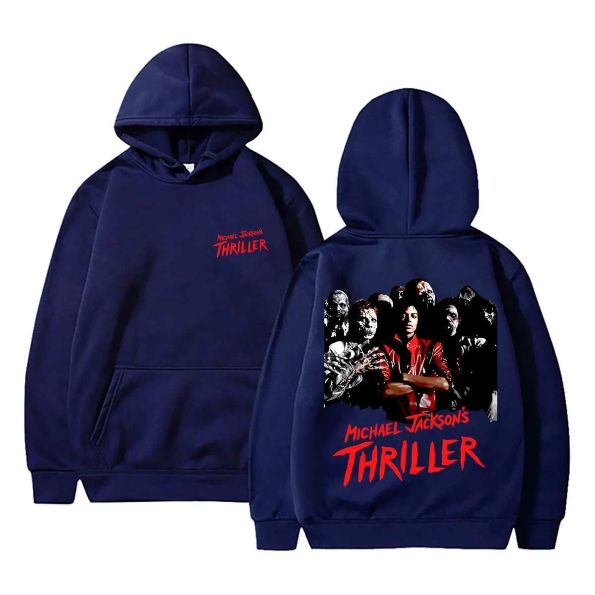 Classic Vintage Michael Jackson Thriller Hoodie Men Women Retro Gothic Rock Horror Sweatshirts Men's Punk Oversized Streetwear