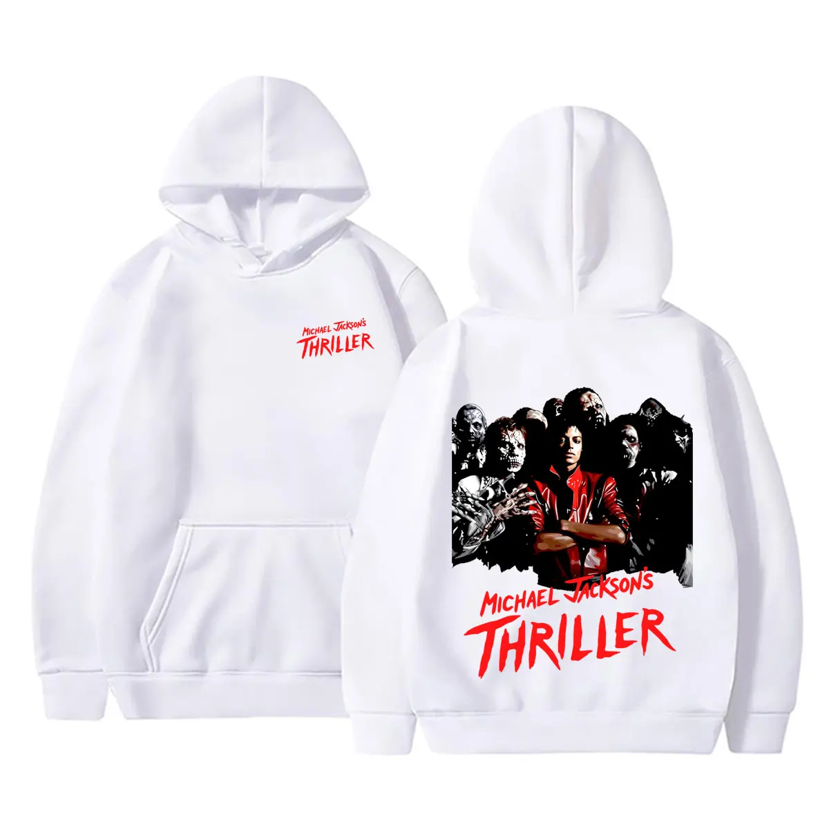 Classic Vintage Michael Jackson Thriller Hoodie Men Women Retro Gothic Rock Horror Sweatshirts Men's Punk Oversized Streetwear