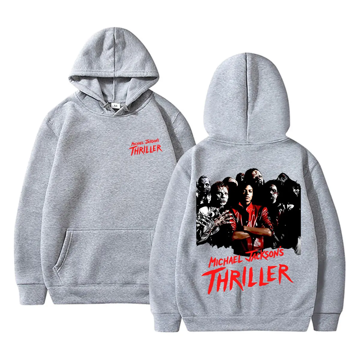 Classic Vintage Michael Jackson Thriller Hoodie Men Women Retro Gothic Rock Horror Sweatshirts Men's Punk Oversized Streetwear