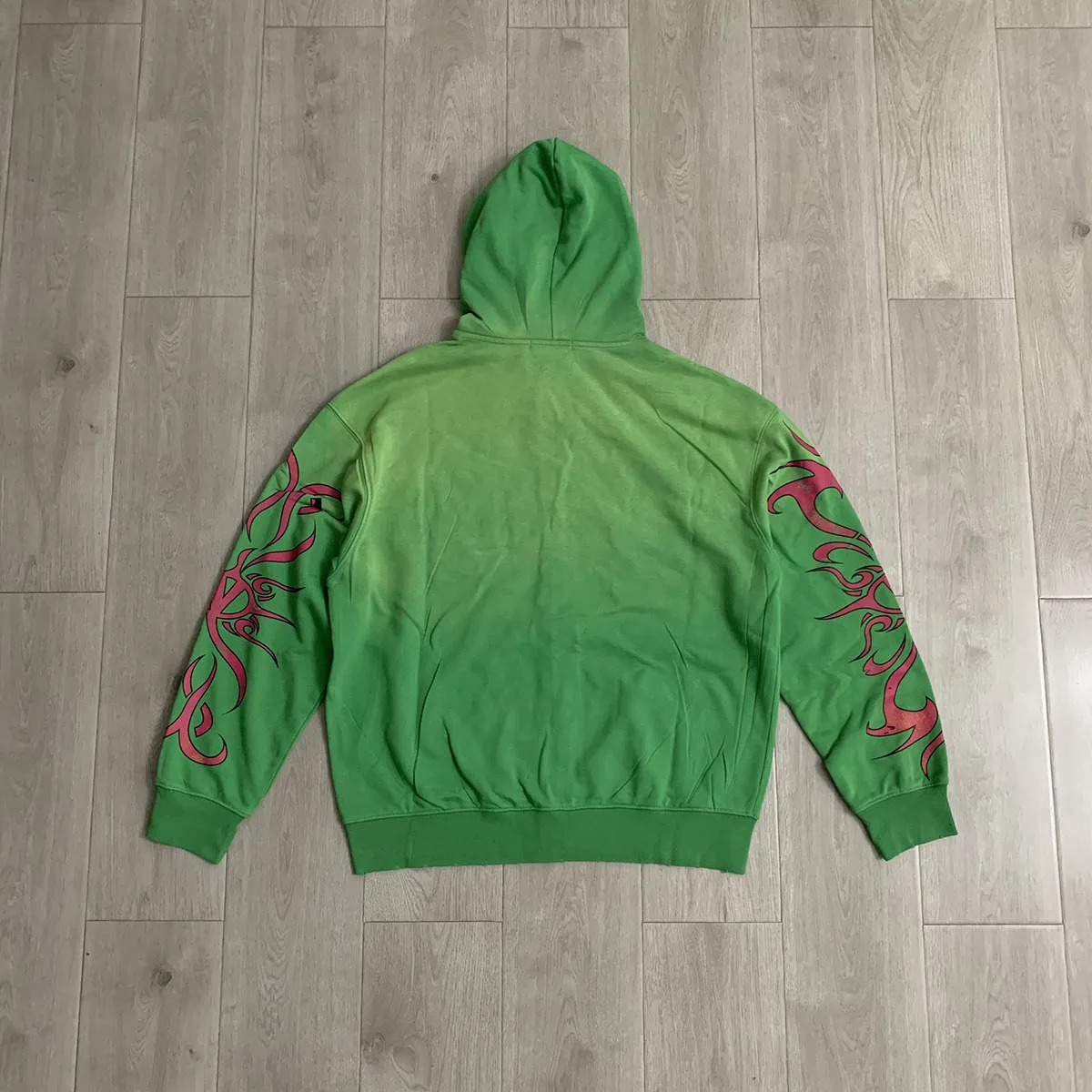 Streetwear Shinning Diamond Zipper Terry Hooded Hoodie for Men Oversized Graffiti Flame Cardigan Rhinestone Sweatshirt Jacket