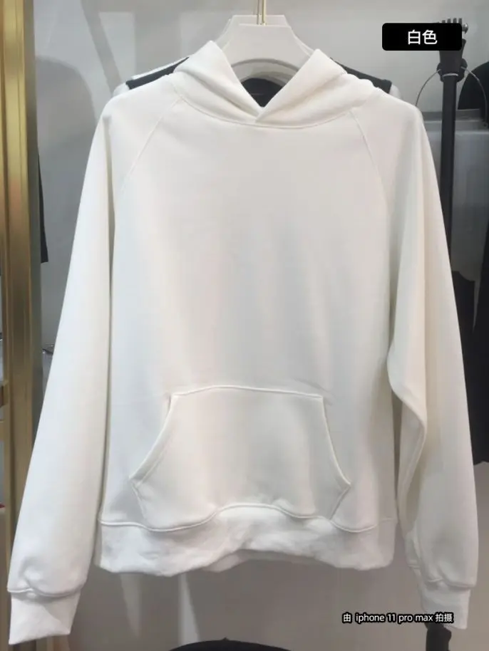 600GSM Men's 100% Cotton Hoodies Korean Style Loose Fit Fleece Hooded Pullover Windproof Casual Oversized Heavy Jumper Sweater