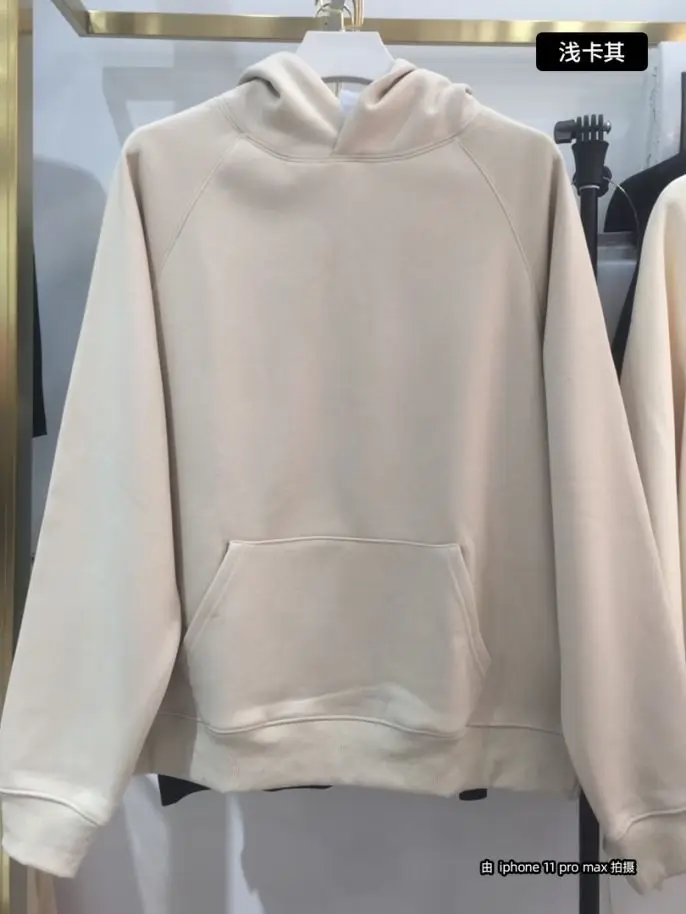 600GSM Men's 100% Cotton Hoodies Korean Style Loose Fit Fleece Hooded Pullover Windproof Casual Oversized Heavy Jumper Sweater