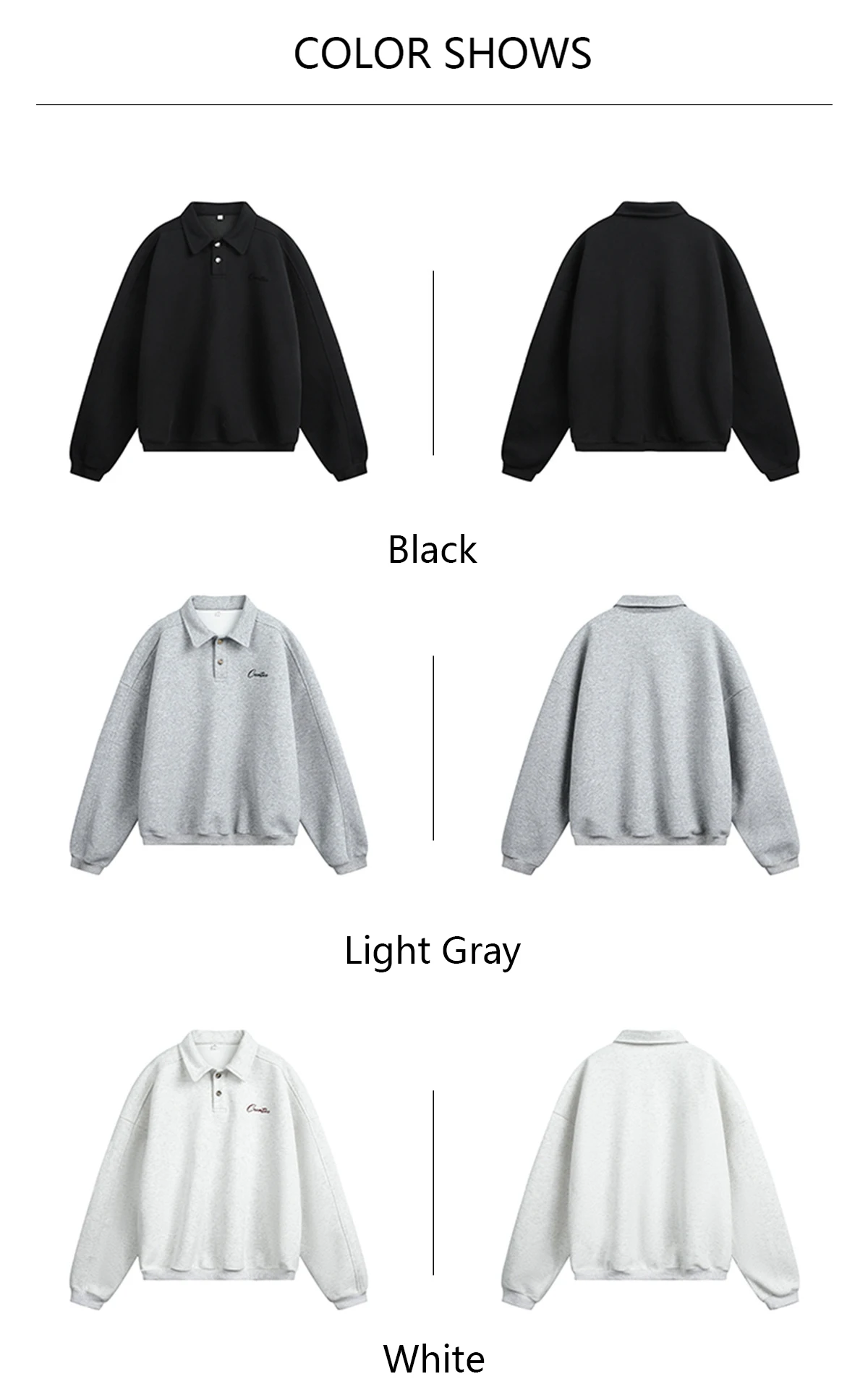 TFETTERS Casual Men's Sweatshirt Autumn Winter 2026 New Long Sleeve Polo Pullover Man Fashion Collar Loose Fit Streetwear