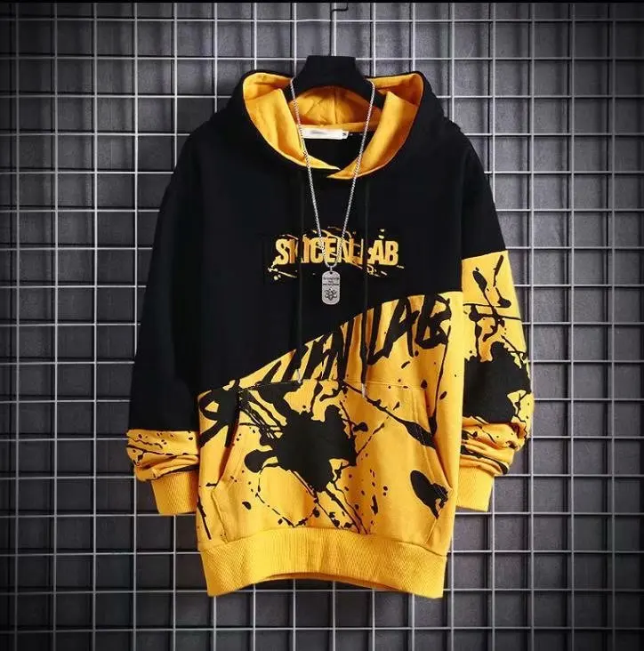 2024 New Japanese Men's Hip Hop Hoodie Men's Trendy Long Sleeve Top Ins New Men's Loose Coat Trendy Brand Hoodie Sportswear