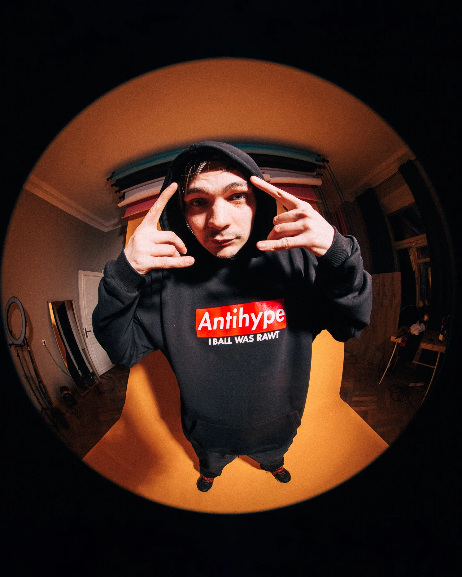 Harajuku Streetwear Oversized Men's Hooded Pullover I BALL WAS RAWT Graphic Print Hoodies Sweatshirts Hip Hop Punk Tops Goth Y2k