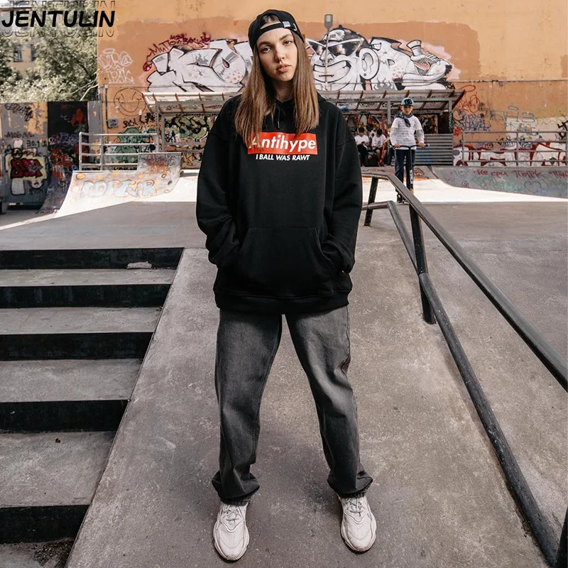 Harajuku Streetwear Oversized Men's Hooded Pullover I BALL WAS RAWT Graphic Print Hoodies Sweatshirts Hip Hop Punk Tops Goth Y2k