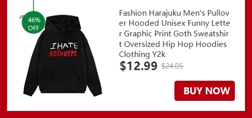 Harajuku Streetwear Oversized Men's Hooded Pullover I BALL WAS RAWT Graphic Print Hoodies Sweatshirts Hip Hop Punk Tops Goth Y2k