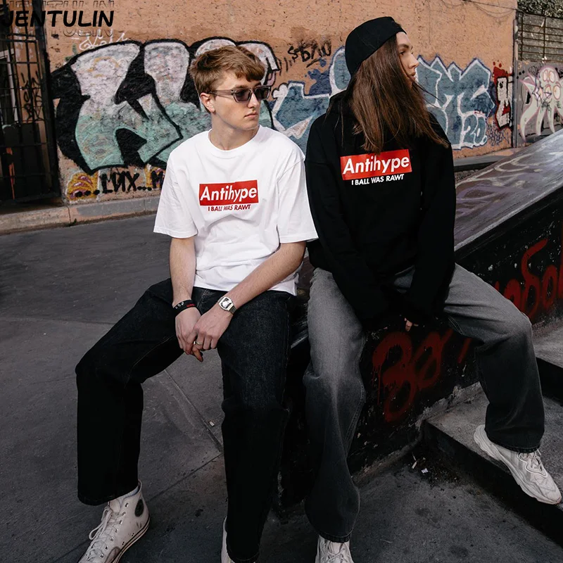 Harajuku Streetwear Oversized Men's Hooded Pullover I BALL WAS RAWT Graphic Print Hoodies Sweatshirts Hip Hop Punk Tops Goth Y2k