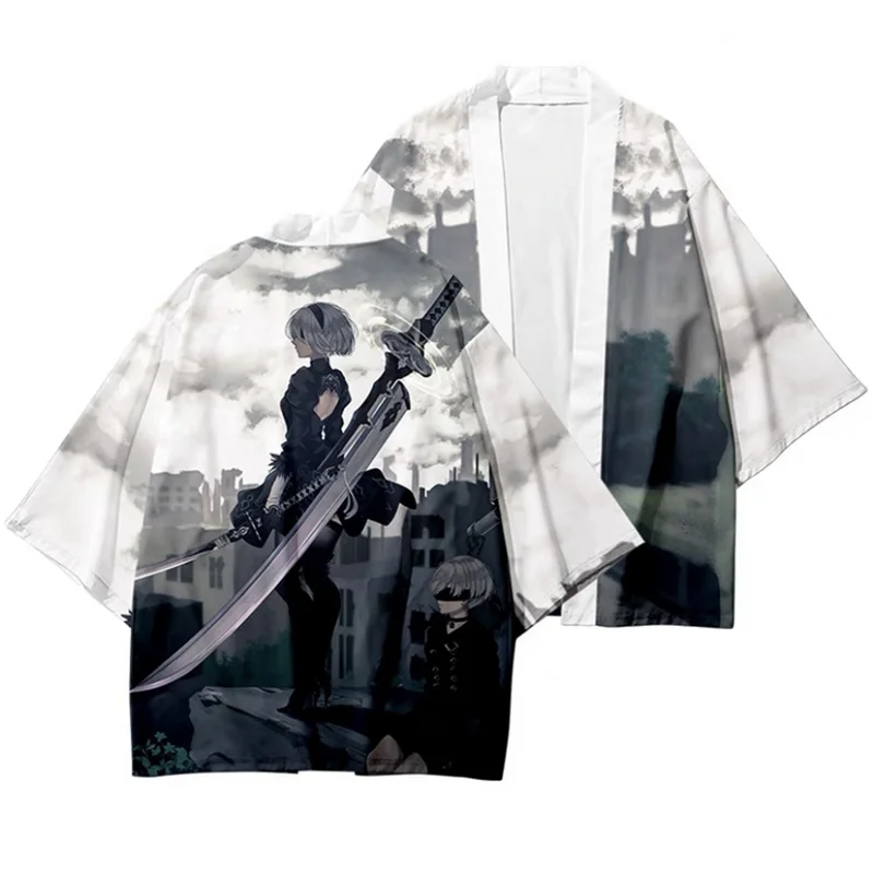 Game NieR:Automata 3D Printing Men/Women Fashion Harajuku Hoodies Sweatshirt Long Sleeve Pullover / T-Shirt/Pants/Shorts/Kimono