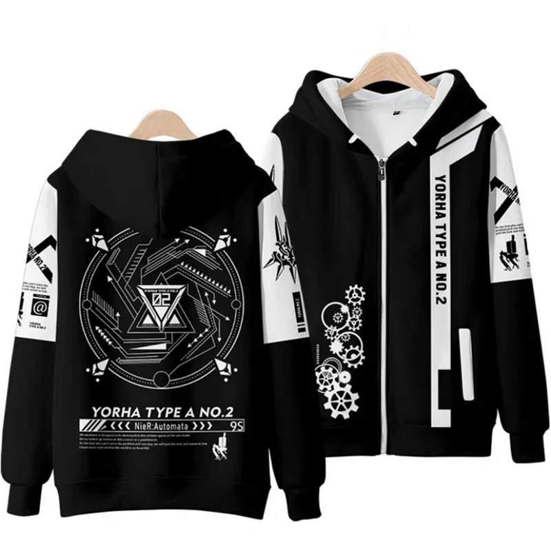 Game NieR:Automata 3D Printing Men/Women Fashion Harajuku Hoodies Sweatshirt Long Sleeve Pullover / T-Shirt/Pants/Shorts/Kimono