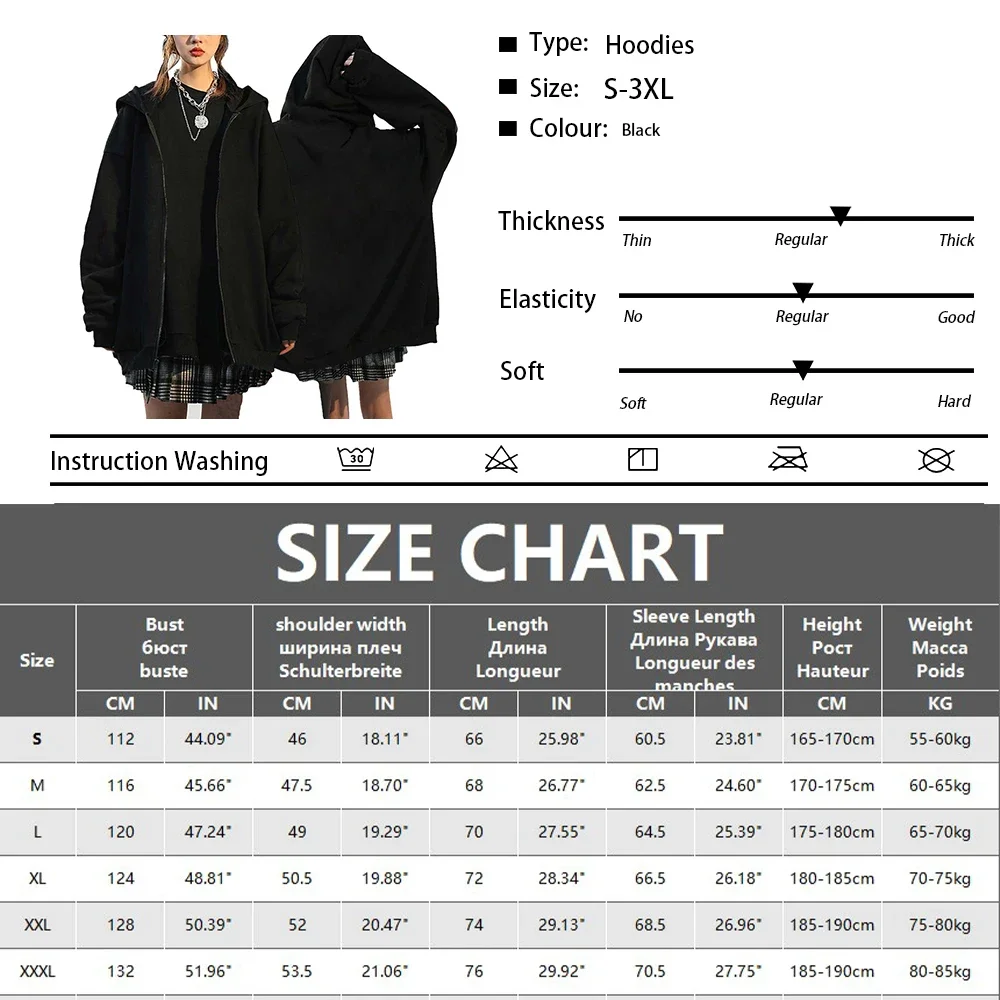 Initial D Zipper Hoodies Men's Clothing Autumn Winter Zip Up Hooded Sweatshirts Casual Vintage Loose Hoodie Jacket