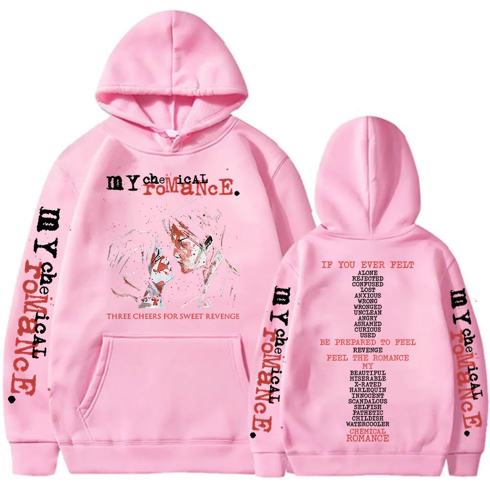 Rock Band My Chemical Romance Hoodies Three Cheers for Sweet Revenge Gothic Hooded Sweatshirts Men's Women Oversized Pullovers