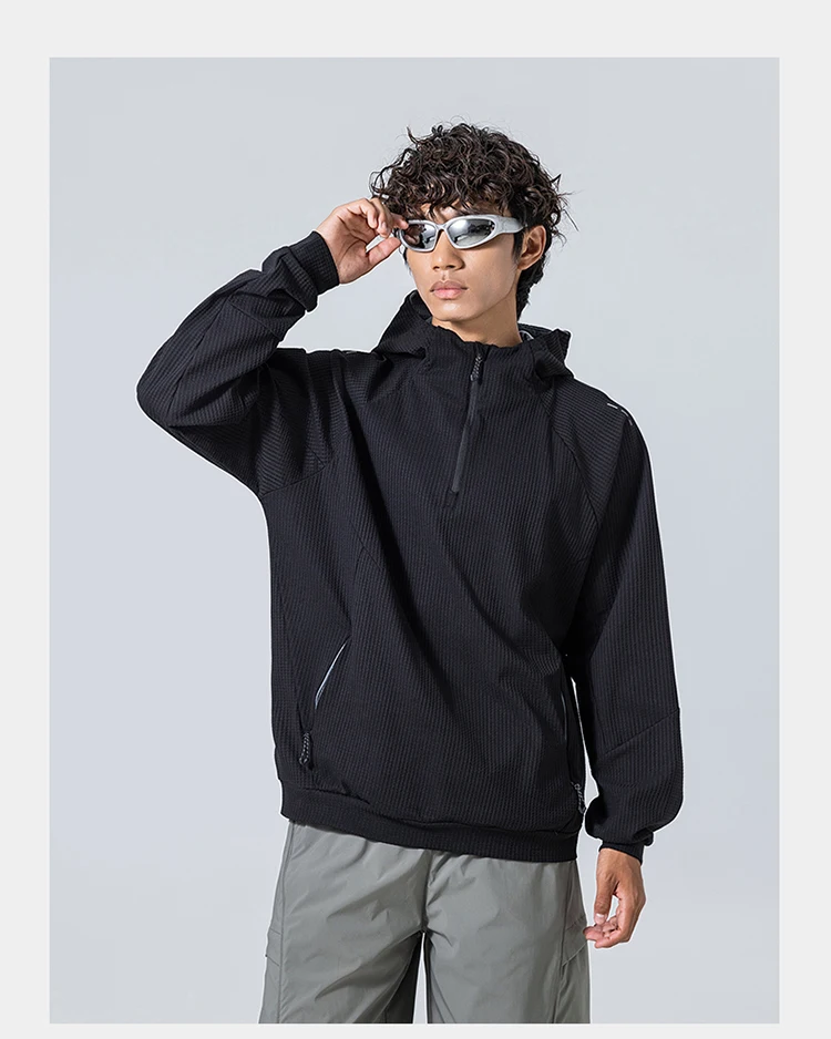 Outdoor Sport Hoodie Men Women Loose Casual Pullover Hooded Sweatshirts Couple Quick Dry Long Sleeve T Shirt Tops