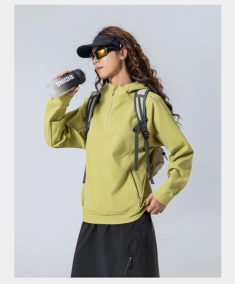 Outdoor Sport Hoodie Men Women Loose Casual Pullover Hooded Sweatshirts Couple Quick Dry Long Sleeve T Shirt Tops