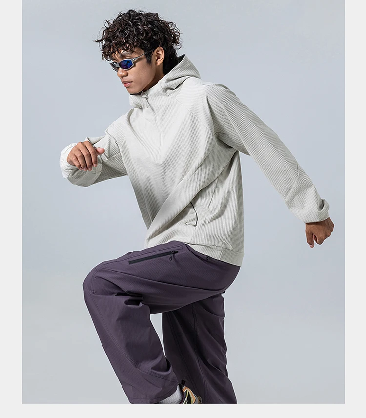 Outdoor Sport Hoodie Men Women Loose Casual Pullover Hooded Sweatshirts Couple Quick Dry Long Sleeve T Shirt Tops