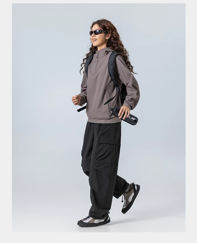Outdoor Sport Hoodie Men Women Loose Casual Pullover Hooded Sweatshirts Couple Quick Dry Long Sleeve T Shirt Tops