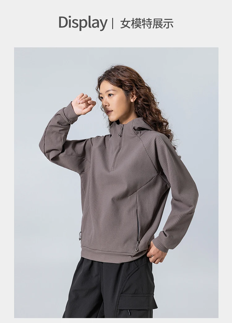 Outdoor Sport Hoodie Men Women Loose Casual Pullover Hooded Sweatshirts Couple Quick Dry Long Sleeve T Shirt Tops