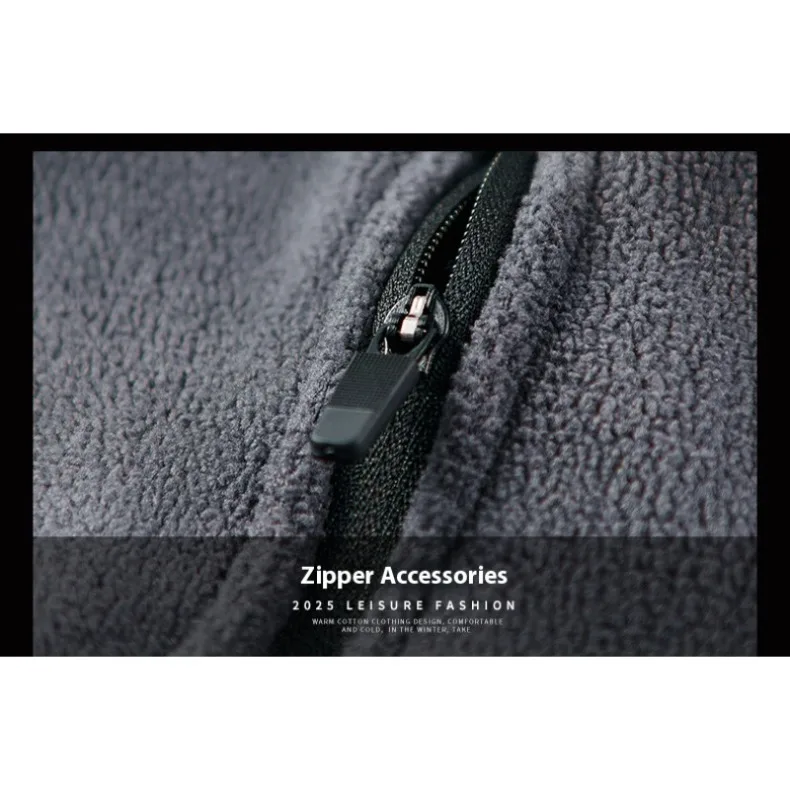 Autunm Winter Polar Fleece Sweatshirt for Men Thick Warm Stand Up Collar Half Zip Casual Base Layer Man Long Sleeve Sweater Man