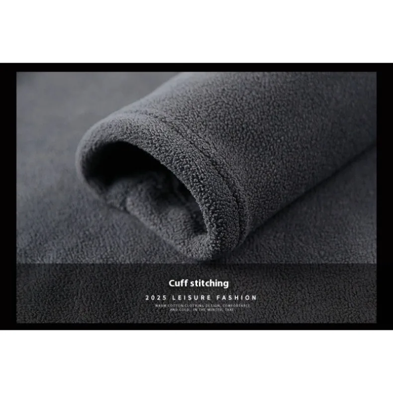 Autunm Winter Polar Fleece Sweatshirt for Men Thick Warm Stand Up Collar Half Zip Casual Base Layer Man Long Sleeve Sweater Man