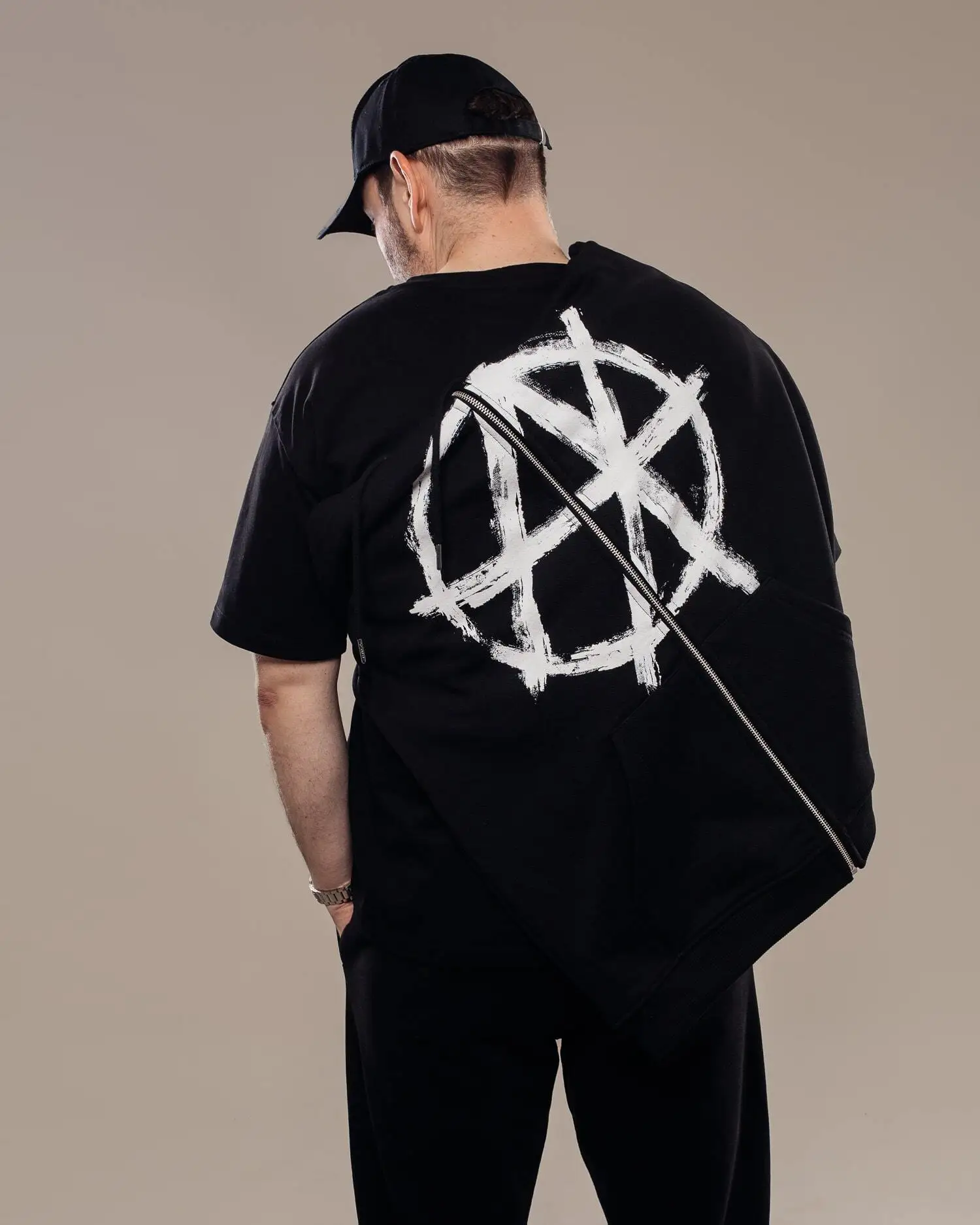 Harajuku Oversized Streetwear Zipper Pullover Men's Hoodies Antihype Graphic Zip Up Hooded Sweatshirt Hip Hop Aesthetic Goth Y2k