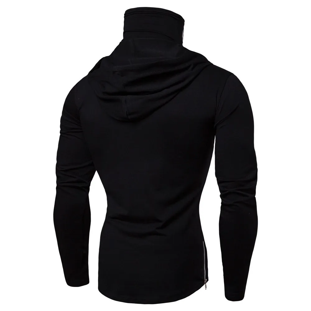 Ninja Mask Long Sleeved Hoodie Men Autumn Streetwear Large Open-forked Hip Hop Mens Sweatshirts Tops Gym Hooded Sudaderas Hombre