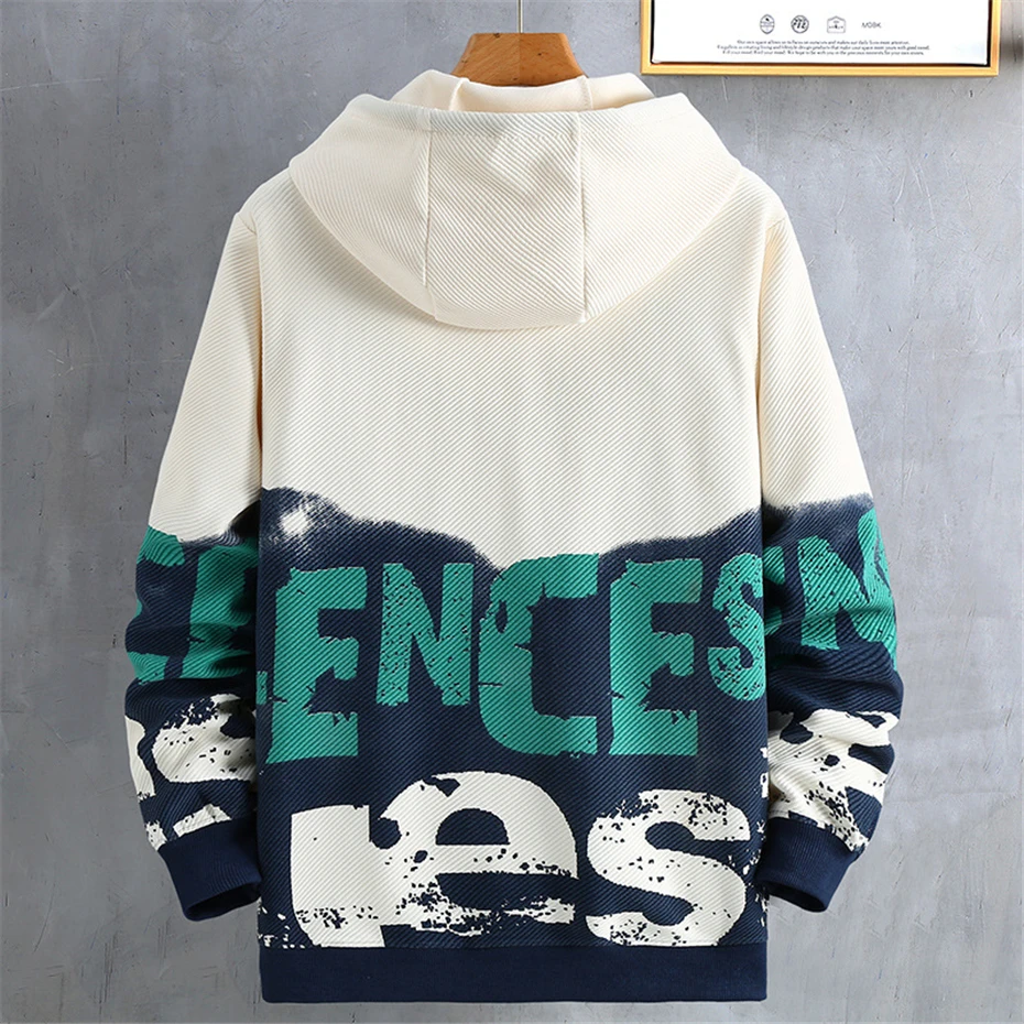 Mens Hoodies Plus Size 10XL Hooded Sweatshirt Spring Autumn Print Hoodie Male Big Size 10XL Pullover Loose