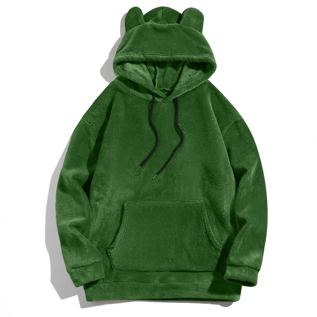 New Top Men and Women Funny Warm Hoodies for Men Clothing Bear Ears Casual Loose Sports Hoodie Unisex