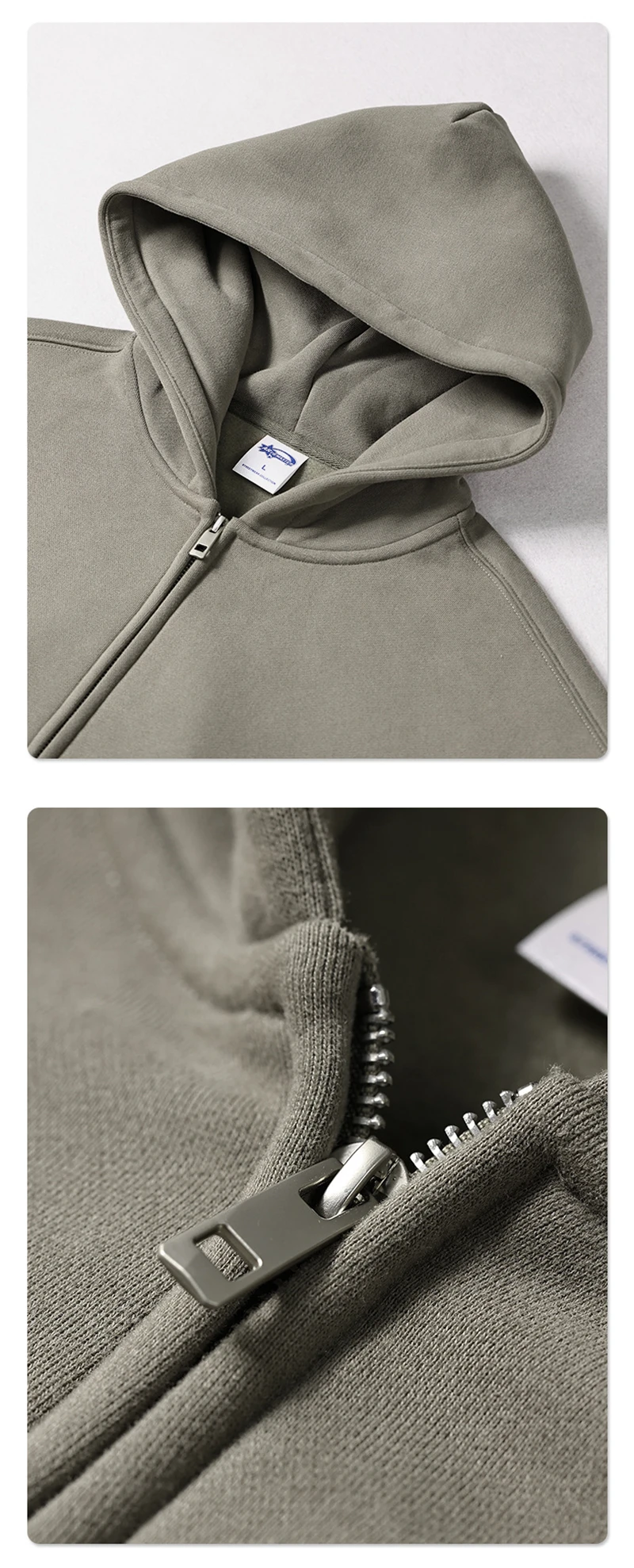 ZODF New Men Double Headed Zipper Fleece Hoodies Unisex Loose Basic Solid Warm Hooded Sweatshirts Coats For Winter HY0633