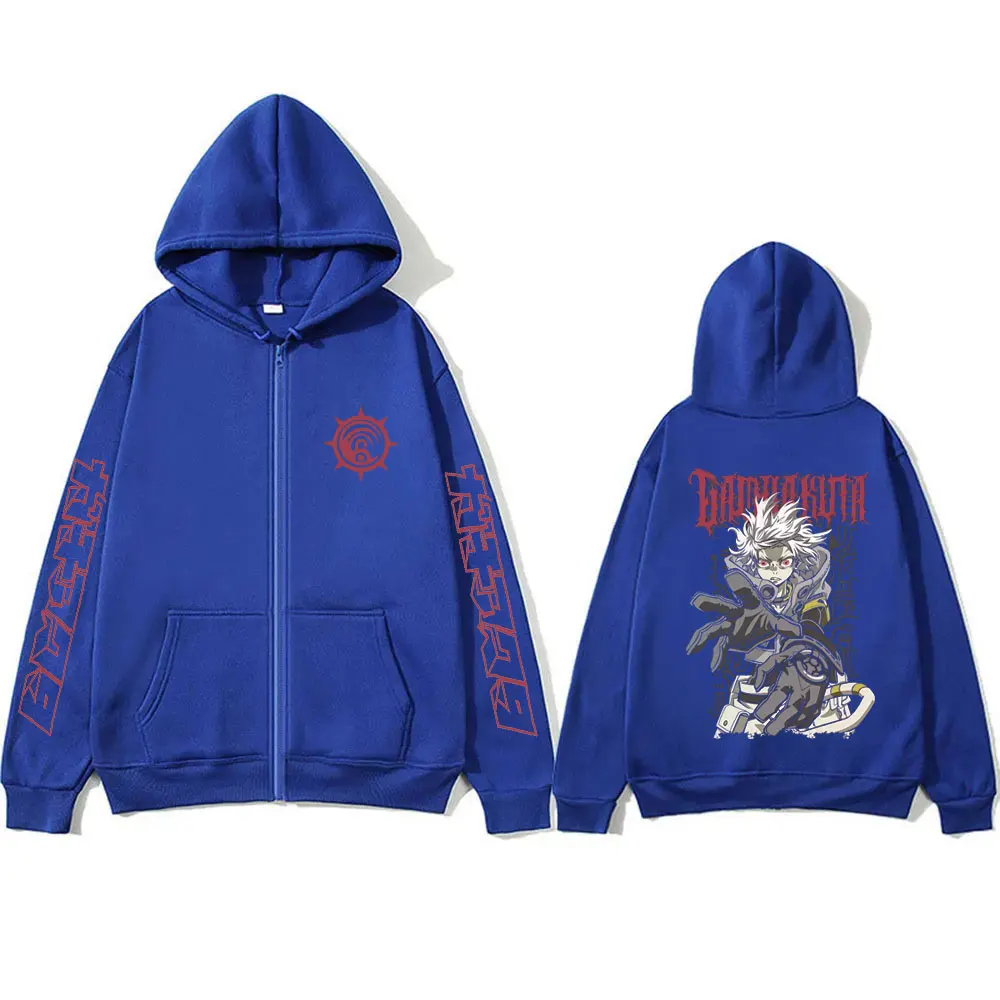 Anime Gachiakuta Rudo Graphic Zipper Hoodie Men Women Casual Oversized Zip Up Jacket Coat Male Cartoon Manga Cosplay Streetwear