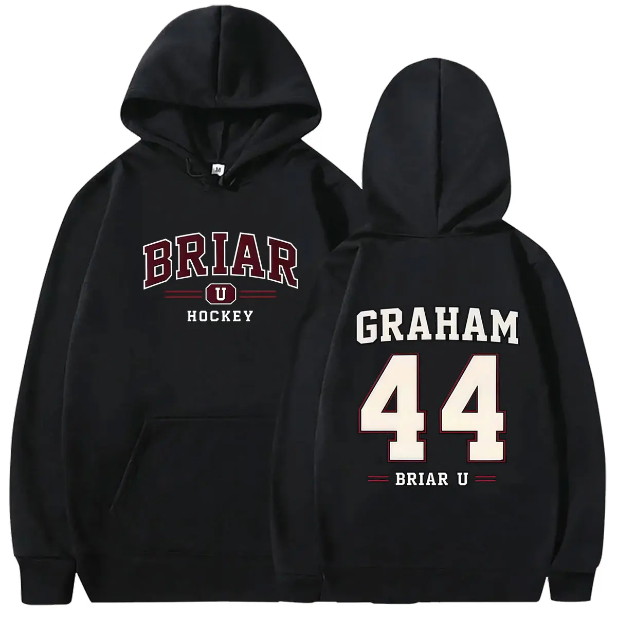 Off Campus Briar University Hockey Graham 44 Graphic Hoodie Men Women Vintage Oversized Sweatshirt Male Fashion Pullover Hoodies