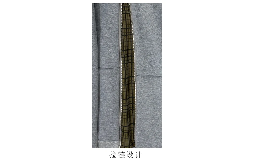 Mauroicardi Autumn Oversized Reversible Hoodies Men Loose Casual Luxury Designer Clothes Hoodie with Plaid Lining Sweatshirt