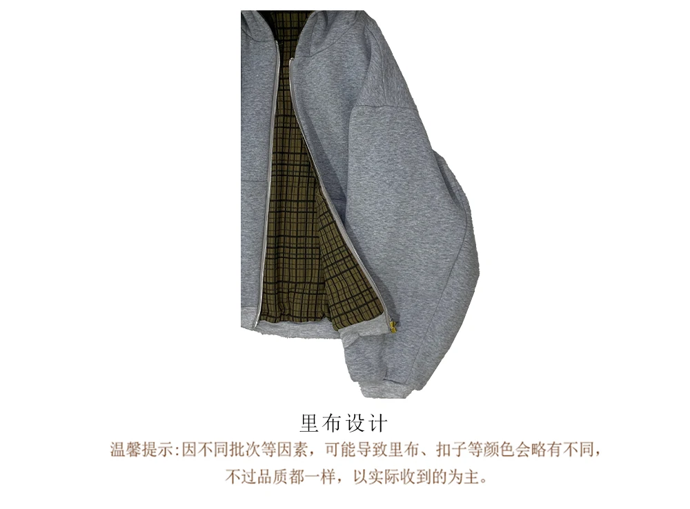 Mauroicardi Autumn Oversized Reversible Hoodies Men Loose Casual Luxury Designer Clothes Hoodie with Plaid Lining Sweatshirt