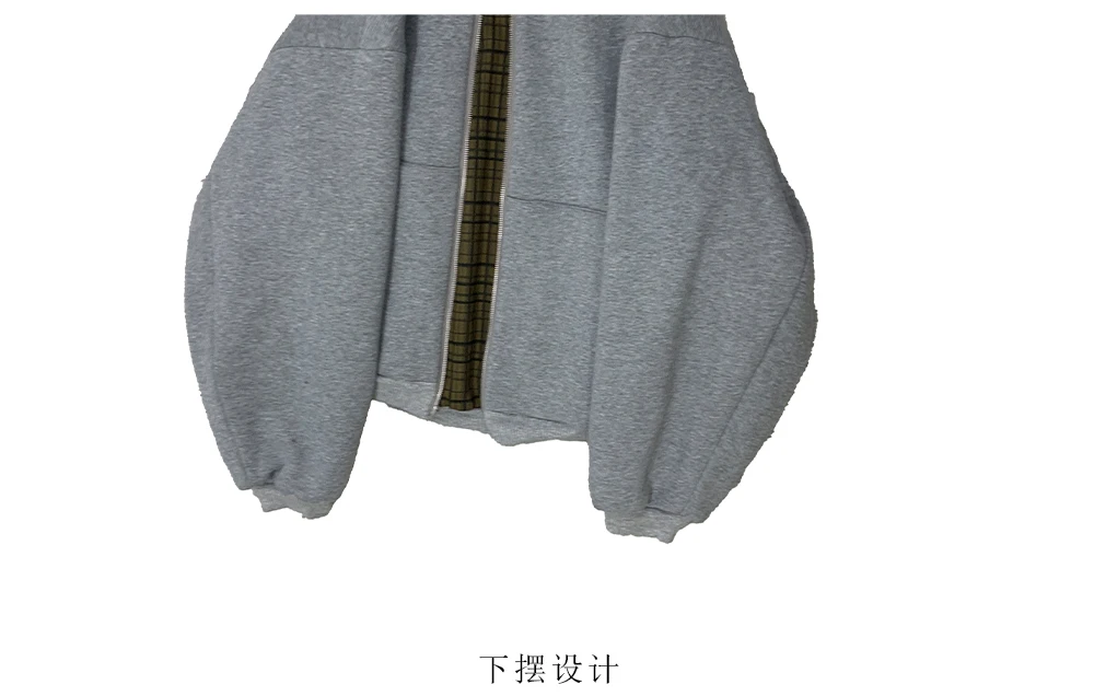 Mauroicardi Autumn Oversized Reversible Hoodies Men Loose Casual Luxury Designer Clothes Hoodie with Plaid Lining Sweatshirt