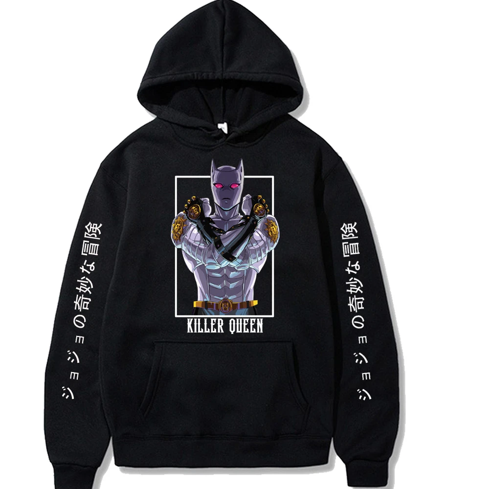 Japanese anime Jojo Bizarre Adventure Killer Queen Anime Manga Hoodie Pullovers Tops Meruem Fashion Unisex Long Sleeves Winter