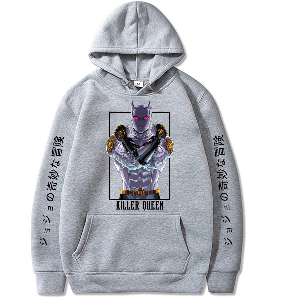 Japanese anime Jojo Bizarre Adventure Killer Queen Anime Manga Hoodie Pullovers Tops Meruem Fashion Unisex Long Sleeves Winter
