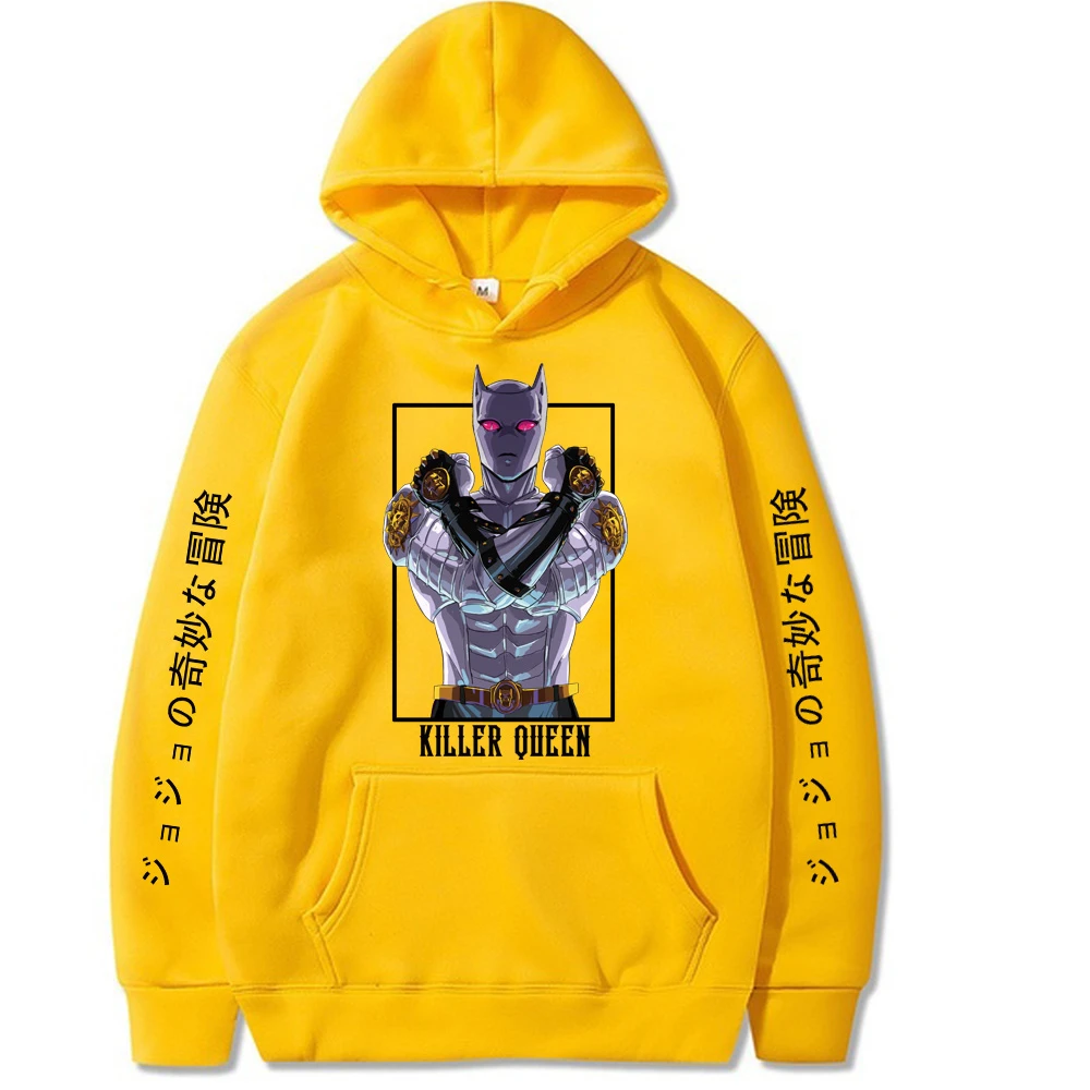 Japanese anime Jojo Bizarre Adventure Killer Queen Anime Manga Hoodie Pullovers Tops Meruem Fashion Unisex Long Sleeves Winter