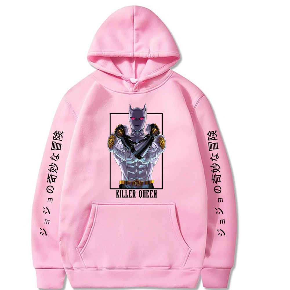 Japanese anime Jojo Bizarre Adventure Killer Queen Anime Manga Hoodie Pullovers Tops Meruem Fashion Unisex Long Sleeves Winter