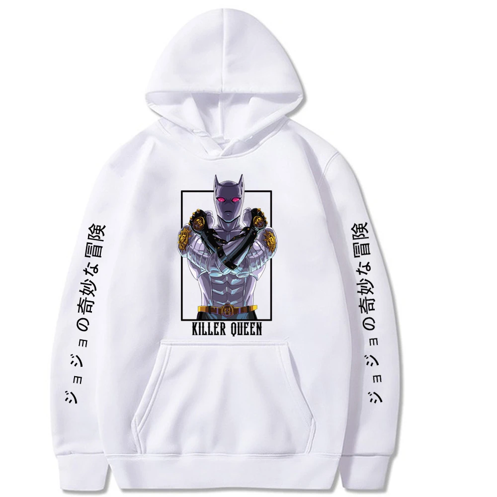 Japanese anime Jojo Bizarre Adventure Killer Queen Anime Manga Hoodie Pullovers Tops Meruem Fashion Unisex Long Sleeves Winter